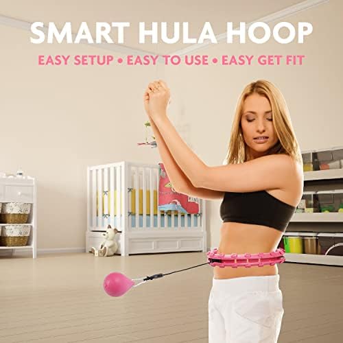 Фитнес опрема TGU Hula Hoop - АБС ​​тренинг, губење на тежината и маснотии, розова, Fe21440