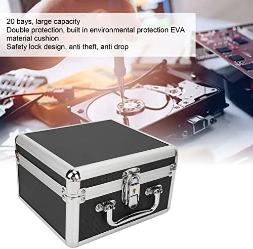 20 Заливи Хард Диск Случај за 2.5 инчен SSD/HDD, Водоотпорен Надворешен Хард Диск Торбичка За Носење, Шок-Изолиран Внатрешен Хард Диск Заштита