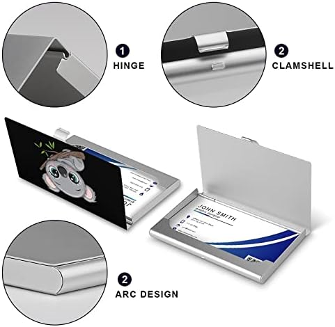 Симпатична Коала Метал Бизнис Картичка Држач Тенок Име Картичка Паричник Лична Карта Случај За Мажи Жени