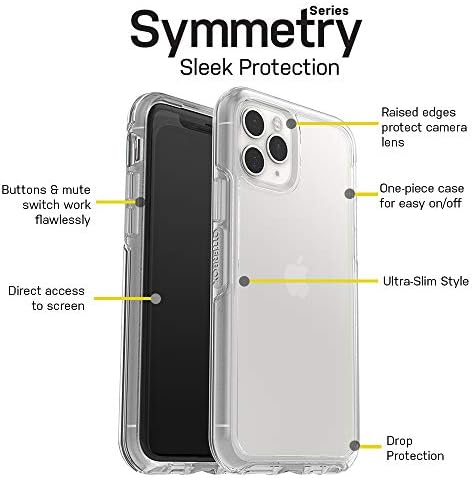 OtterBox iPhone 11 Про Симетрија Серија Случај-ЈАСНО, ултра-елегантен, безжично полнење компатибилен, подигнати рабови заштита на камерата &засилувач;