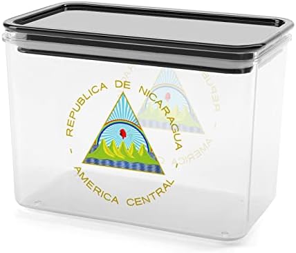 Грб На Никарагва. Контејнер За Складирање Храна Пластични Јасни Кутии За Складирање Со Капак За Заптивка