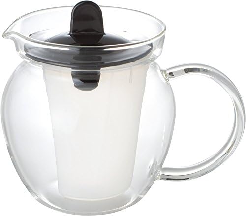 Iwaki K853T-BK отпорен на стакло чајник, микробранова тенџере, чајник, црна, 16,2 fl oz