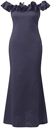Womenените обични екипаж панел 3/4 bellвоно ракав лабава туника фустан женски долг без ракав каскада детали за детали