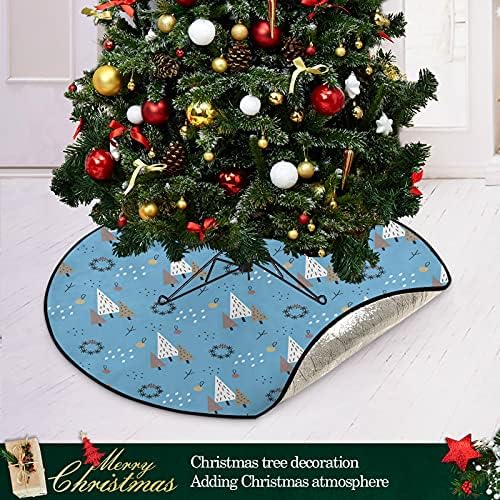 Среќен Божиќ 18 Дрво Мат Водоотпорен Дрво Стојат Послужавник Тепих Под Елка Додаток За Заштита На Подот Божиќ Дома Снабдување 28 Инчи