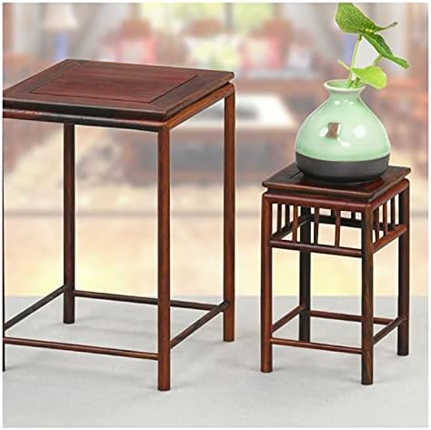 Xiaoheshop дрво дисплеј стол за подножје вазна штанд дрвена вазна база црвена розово дрво прикажува практична чајничка вазна басаи