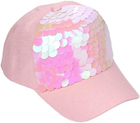 Andongnywell Sequin Baseball Hat Glitter Ponycap неуредна капаче за капаче за пансиони секвенцирани прилагодливи капаци за tracker за жени