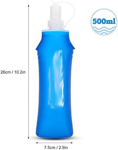 KDKD 1/2 компјутери 500 ml шише за пиење на отворено вода мека преклопна колба Силикон БПА бесплатно спортско шише за трчање пешачење велосипедизам
