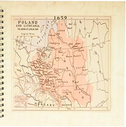 3DROSE DB_80778_2 1569 Карта на Полска Н Литванија Меморија книга, 12 од 12-инчи
