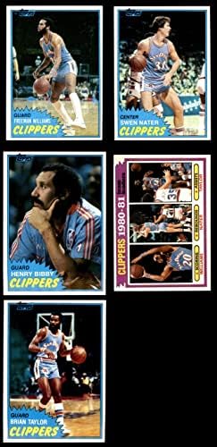 1981-82 Топс Сан Диего Клиперс скоро комплетен тим го постави Сан Диего Клиперс екс/планински Клиперс