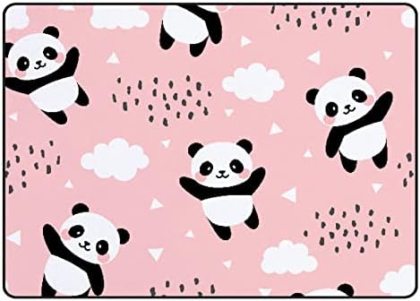 Xollar меки големи деца килими меки расадник бебе ползи играјќи душек симпатична розова панда област килим за детска соба дневна соба спална