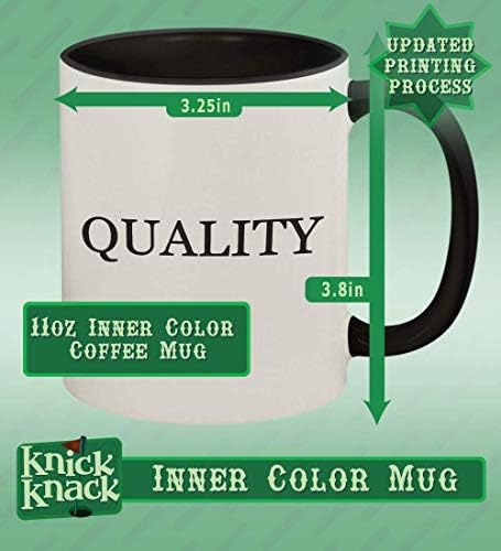 Подароци на Ник Нок Метаболијан - 11oz Хаштаг Керамички обоена рачка и внатре во чашата за чаша од кафе, црна