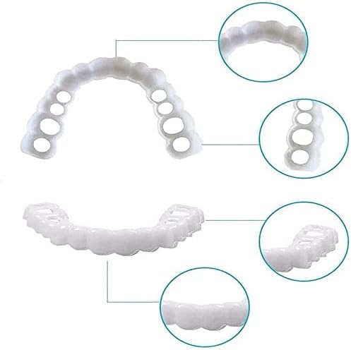 Лажни заби ， 2 пара протези ， фурнири протези за мажи и жени, козметички комплет за поправка на забите ， Заштитете ги забите