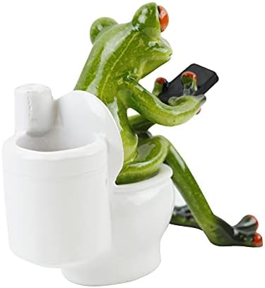 Новина на USAMJTable Смешна жаба - Медитација на мировна жаба фигура титаник жаба релаксирачка статуа дома
