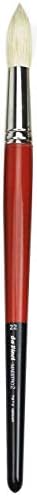 Да Винчи Хог Серија на Брисл 5423 Маестро 2 четка за уметничка боја, средна должина на Филберт со црвена рачка, големина 2