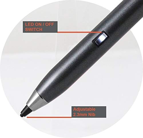 Broonel Grey Fine Point Digital Active Stylus Stylus Pen компатибилен со Acer Spin 5 Pro 13.3 / Acer Spin 3 и 5