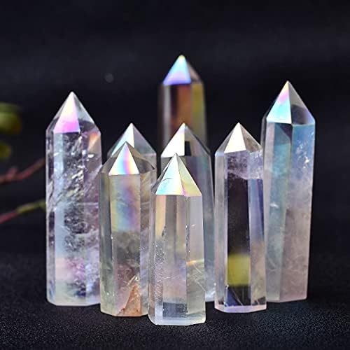 Suweile JJST 1PC Природна кристална аура чиста кварц лековита камена медитација Реики Обелиск кварц Поинт кула за домашно декорација DIY