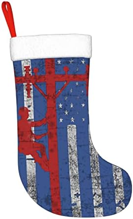 Cutedwarf lineman Pride Flage Cristma Codrings Божиќни украси на дрво Божиќни чорапи за Божиќни празнични забави подароци 18-инчи