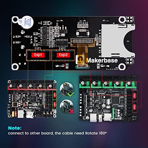MakerBase Mini LCD Smart Display Control Control Foard, страничен стил на екранот, MKS Mini12864 V3 Вметнете голема SD картичка за CR-10 S5 3D
