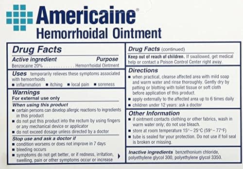 Американ хемороидна маст максимална јачина 20% бензокаин 1 мл