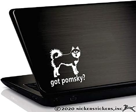 Доби Помски? | NickerStickers® Husky Pomeranian Mix Dog Window Window Decal налепница