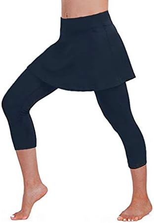 Кангма Жени Каприс Здолниште Хеланки Со Панталони Со Висок Струк Активен Скорт За Трчање За Заштита Од Сонце Од Тенис