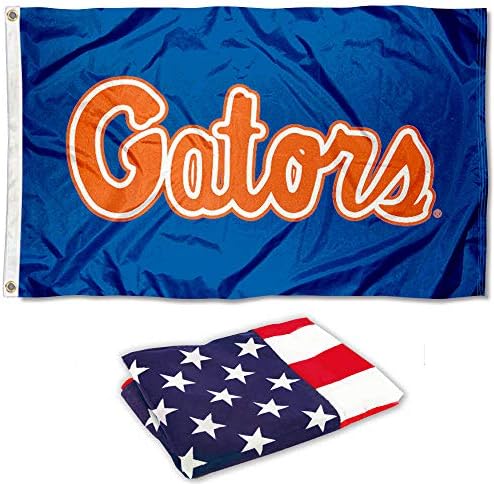 Знаме на универзитетот Во Флорида Гејтс И Сад 3х5 Поставено Знаме