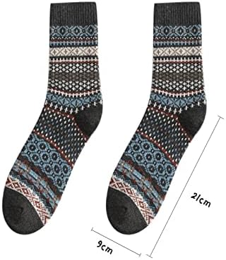 Менс чорапи етнички ветер топло волна чорапи задебелување чорапи модни зимски чорапи унисекс компресија чорапи пакет