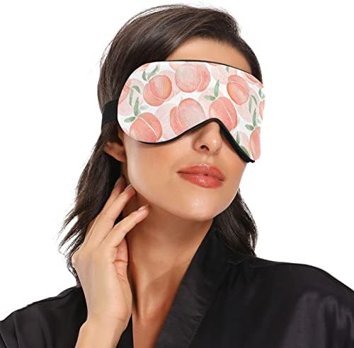 Jhkku розови праски маска за спиење за мажи жени затемнување на окото, мека лесна удобна маска за очи со прилагодлива лента за велкро, блокира