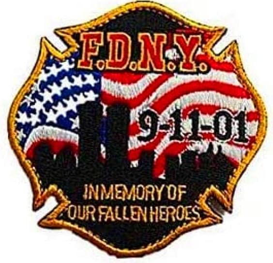 911 F.D.N.Y New York Fire Dept 9-11-01 911 Во спомен на нашиот тим на паднати херои воен тактички морал за вез за печ и печ