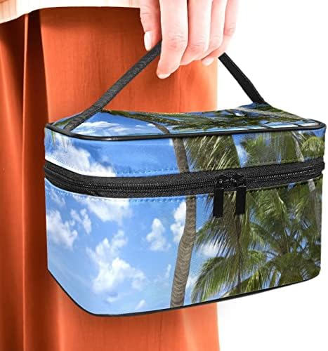 Тоалетна Торба, Козметичка Торба За Шминка За Патувања За Жени Мажи, Плажа Море Кокосово Дрво