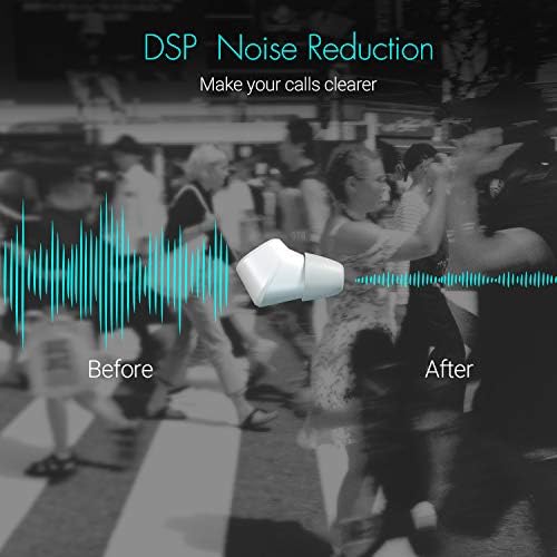 Август Вистински Безжични Слушалки ЕП800 - Bluetooth 5.0 Слушалки Со Кутија ЗА Безжично Полнење IPX6 Водоотпорна / 25h Репродукција/Вграден