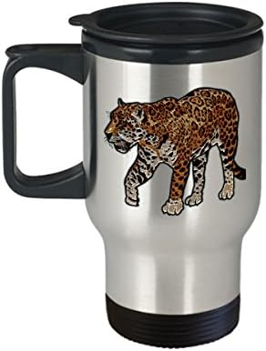 Леопард печатено кафе за патување со кафе - подарок за студентски колеџ