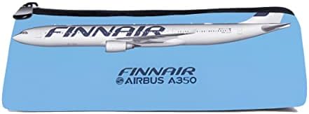 Триаголна торба со пенкало Триаголник Мал молив случај, илустрација на Finnair Airbus, торбичка за молив, преносна триаголник торбичка