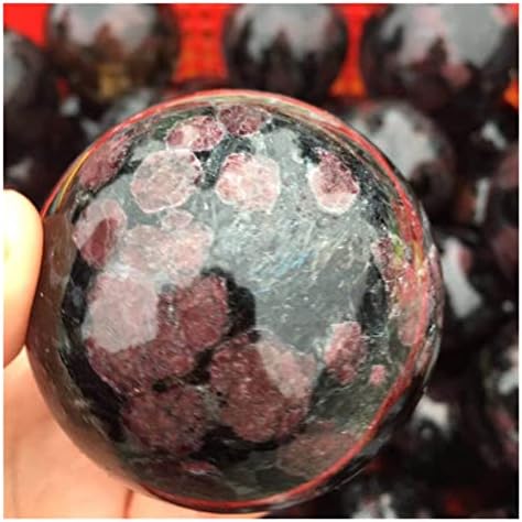 Природен кристал астрофилит гарнет сфера декорација на топка дома, реики енергетски камен исцелување минерален рачна работа fengshui