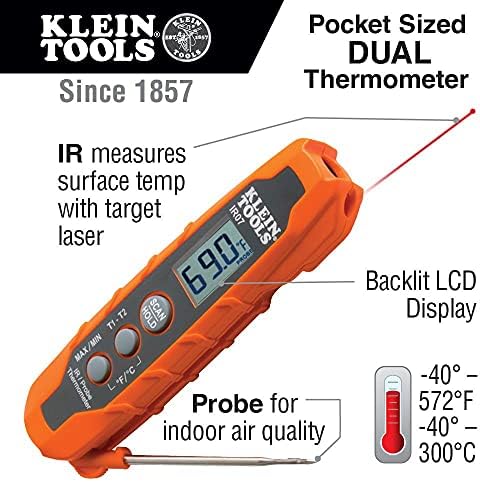 Klein Tools CL320KIT HVAC комплет за тестирање на HVAC; Дигитален мерач на мембрана и 32900 Возач на удар, 7-во-1 Влијателна приклучок