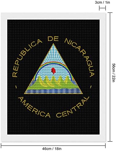 Палто на рацете на Никарагва. Прилагодени комплети за сликање со дијаманти сликајте уметност слика по броеви за украсување на домови од
