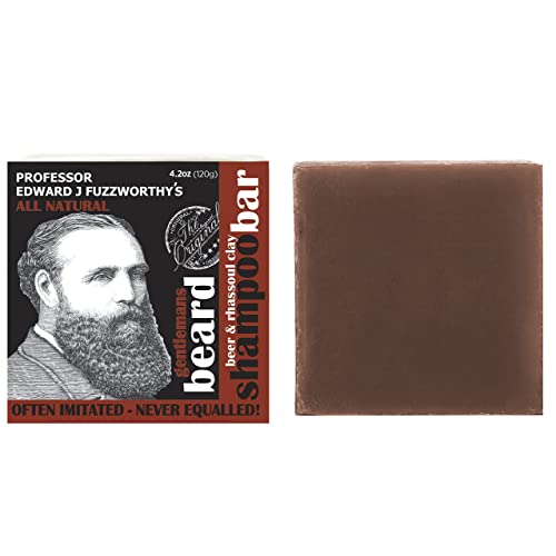 Професорот Fuzzworthy's Rhassoul Beard Shampoo и комплет за балсам за голема густа и виткана коса - природен нула отпад за