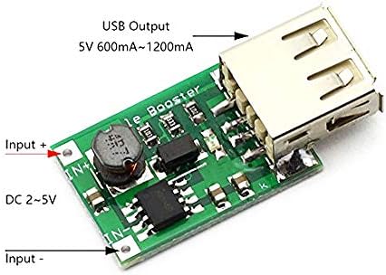 StayHome 1PCS 2V-5V до 5V 1200MA USB излез конвертор Mini DC-DC Step-Up Power Module Lithium Battery Charger Barger за телефонска камера
