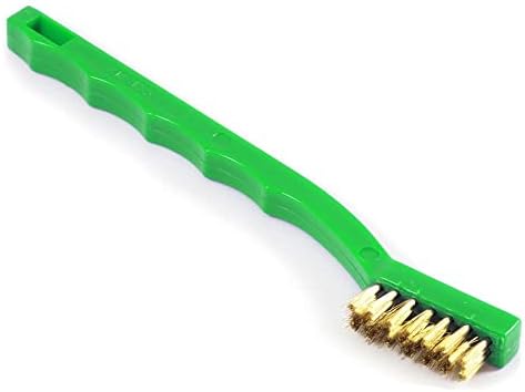 Forney 70489 жица четка, месинг со пластична рачка, 7-1/4-инчен-по-0,006-инчи, зелена