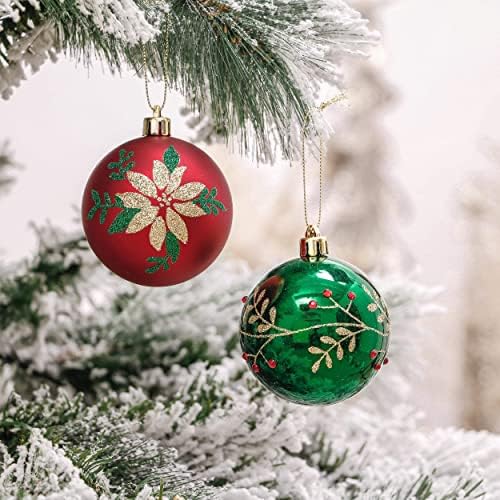 Валери Маделин Традиционални црвени зелени златни божиќни украси за божиќни пакети