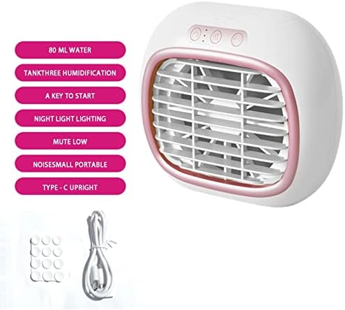Обожавателите на Голдветер кои го носат ладниот воздух мал мини вентилатор преносен вентилатор за климатик со полнење 8H 3 брзина USB рачен
