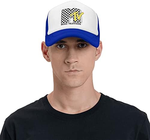 Giucpbo сакам мојата капа за бејзбол капа на MTV, прилагодлива капа за камиони, unisex стил на глава црна