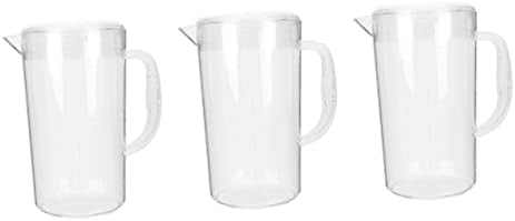 Зеродеко 3 парчиња транспарентно шише со ладна вода чиста чајничка пијалок фрижидери стаклен чај котел за пиење стомна топла вода