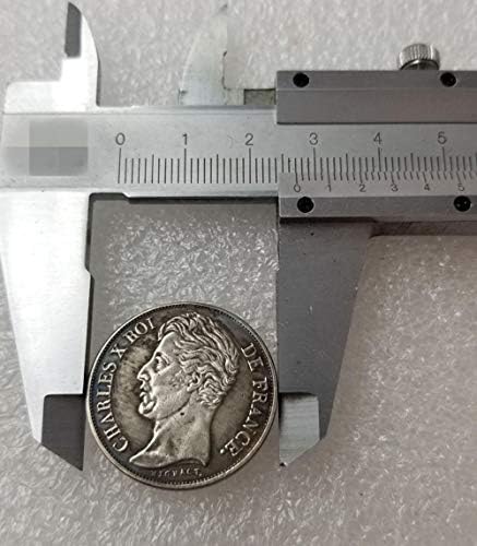 Француски 1828 Омилена Монета, Сребрена Комеморативна Монета Со Заштитна Покривка, Неоткриена Историја На Монети