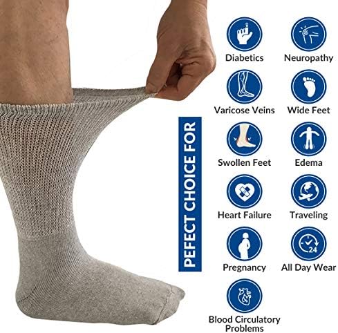 Ултрадрични дијабетични чорапи мажи/жени необврзувачки чорапи за невропатија, едем, дијабетес, циркулаторни проблеми во САД ги направиле