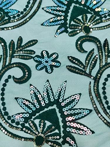 Annenearu африкански sequins чипка ткаенина Нигериска мрежа чипка ткаенини Везници Француска секвенца чипка ткаенина - 5 јарди чипка ткаенини за невестински материјали за