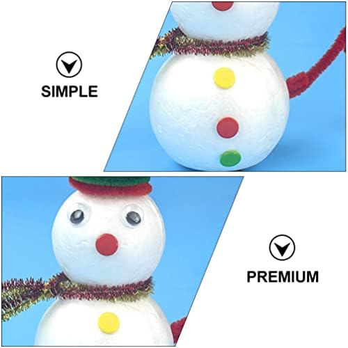 Toyvian занаетчиски топки од пена 6 парчиња Божиќен занает бел празен снежен снежен човек кукла пена калапи украс од пена форми