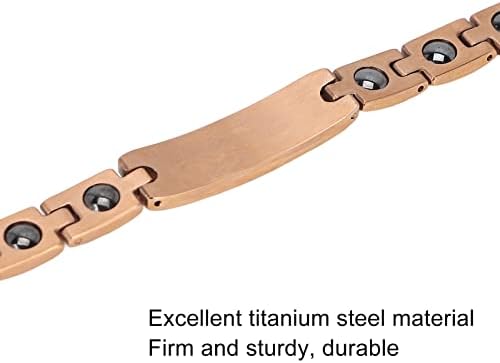 Нараквица за слабеење на магнетна тежина, нараквица од титаниум челик магнет модерна нараквица за олеснување на болки во зглобовите на