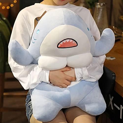 Bybycd 45/60см ајкула кадифен играчки ајкула кукла за спиење на другар играчка играчка кукла за спиење перница мека перница изработена ајкула