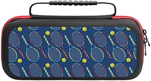 Шарени рекети и тениски топки прекинувач за носење куќиште компатибилен со Nintendo Switch заштитна тврда школка преносна торбичка за патувања